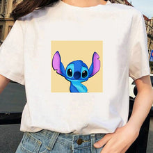 Load image into Gallery viewer, Kawaii Tshirts Lovely T-shirt Women's Fashion T-Shirt Stitch Harajuku Casual T Shirt Cute Printed Casual Tops Cartoon Female