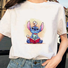 Load image into Gallery viewer, Kawaii Tshirts Lovely T-shirt Women's Fashion T-Shirt Stitch Harajuku Casual T Shirt Cute Printed Casual Tops Cartoon Female
