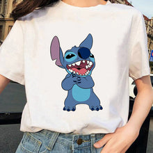 Load image into Gallery viewer, Kawaii Tshirts Lovely T-shirt Women's Fashion T-Shirt Stitch Harajuku Casual T Shirt Cute Printed Casual Tops Cartoon Female