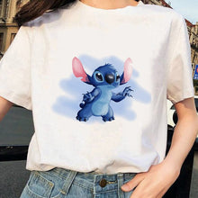Load image into Gallery viewer, Kawaii Tshirts Lovely T-shirt Women's Fashion T-Shirt Stitch Harajuku Casual T Shirt Cute Printed Casual Tops Cartoon Female