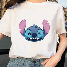 Load image into Gallery viewer, Kawaii Tshirts Lovely T-shirt Women's Fashion T-Shirt Stitch Harajuku Casual T Shirt Cute Printed Casual Tops Cartoon Female