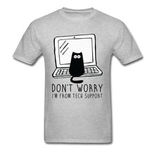 Load image into Gallery viewer, Computer Programs Cat Printed T-Shirt Tech Support 3D Funny Cats Tshirt Latest Cotton Tshirts Cat Software Programming Men