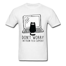 Load image into Gallery viewer, Computer Programs Cat Printed T-Shirt Tech Support 3D Funny Cats Tshirt Latest Cotton Tshirts Cat Software Programming Men