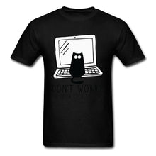 Load image into Gallery viewer, Computer Programs Cat Printed T-Shirt Tech Support 3D Funny Cats Tshirt Latest Cotton Tshirts Cat Software Programming Men