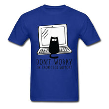 Load image into Gallery viewer, Computer Programs Cat Printed T-Shirt Tech Support 3D Funny Cats Tshirt Latest Cotton Tshirts Cat Software Programming Men