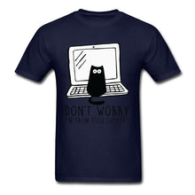 Load image into Gallery viewer, Computer Programs Cat Printed T-Shirt Tech Support 3D Funny Cats Tshirt Latest Cotton Tshirts Cat Software Programming Men