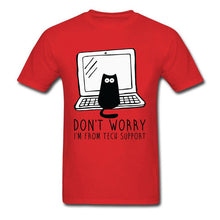 Load image into Gallery viewer, Computer Programs Cat Printed T-Shirt Tech Support 3D Funny Cats Tshirt Latest Cotton Tshirts Cat Software Programming Men