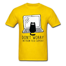 Load image into Gallery viewer, Computer Programs Cat Printed T-Shirt Tech Support 3D Funny Cats Tshirt Latest Cotton Tshirts Cat Software Programming Men