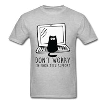 Load image into Gallery viewer, Computer Programs Cat Printed T-Shirt Tech Support 3D Funny Cats Tshirt Latest Cotton Tshirts Cat Software Programming Men