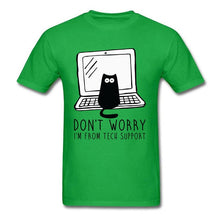 Load image into Gallery viewer, Computer Programs Cat Printed T-Shirt Tech Support 3D Funny Cats Tshirt Latest Cotton Tshirts Cat Software Programming Men