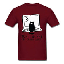 Load image into Gallery viewer, Computer Programs Cat Printed T-Shirt Tech Support 3D Funny Cats Tshirt Latest Cotton Tshirts Cat Software Programming Men