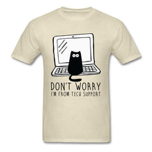 Load image into Gallery viewer, Computer Programs Cat Printed T-Shirt Tech Support 3D Funny Cats Tshirt Latest Cotton Tshirts Cat Software Programming Men