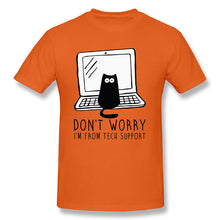 Load image into Gallery viewer, Computer Programs Cat Printed T-Shirt Tech Support 3D Funny Cats Tshirt Latest Cotton Tshirts Cat Software Programming Men