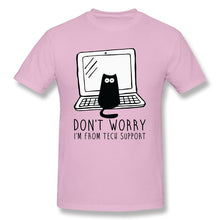 Load image into Gallery viewer, Computer Programs Cat Printed T-Shirt Tech Support 3D Funny Cats Tshirt Latest Cotton Tshirts Cat Software Programming Men