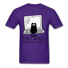 Load image into Gallery viewer, Computer Programs Cat Printed T-Shirt Tech Support 3D Funny Cats Tshirt Latest Cotton Tshirts Cat Software Programming Men
