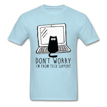 Load image into Gallery viewer, Computer Programs Cat Printed T-Shirt Tech Support 3D Funny Cats Tshirt Latest Cotton Tshirts Cat Software Programming Men